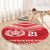 Custom Mate Ma'a Tonga Heritage Round Carpet Pacific Tribal Rugby Red Edition - Polynesian Pride