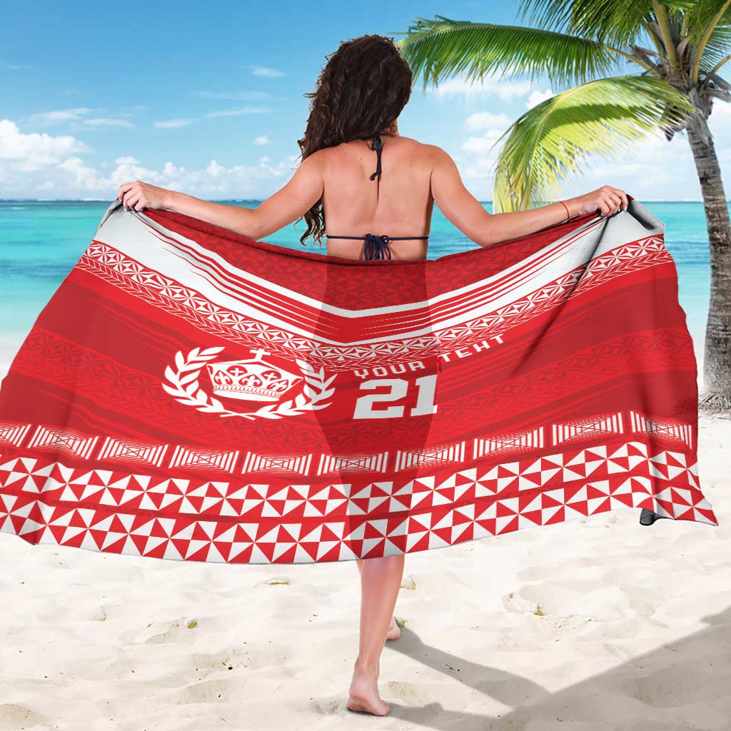 Custom Mate Ma'a Tonga Heritage Sarong Pacific Tribal Rugby Red Edition - Polynesian Pride