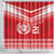 Custom Mate Ma'a Tonga Heritage Shower Curtain Pacific Tribal Rugby Red Edition - Polynesian Pride
