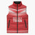 Custom Mate Ma'a Tonga Heritage Sleeveless Puffer Jacket Pacific Tribal Rugby Red Edition - Polynesian Pride
