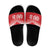 Custom Mate Ma'a Tonga Heritage Slide Sandals Pacific Tribal Rugby Red Edition - Polynesian Pride