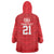 Custom Mate Ma'a Tonga Heritage Wearable Blanket Hoodie Pacific Tribal Rugby Red Edition - Polynesian Pride
