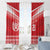 Custom Mate Ma'a Tonga Heritage Window Curtain Pacific Tribal Rugby Red Edition - Polynesian Pride