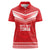 Custom Mate Ma'a Tonga Heritage Women Polo Shirt Pacific Tribal Rugby Red Edition - Polynesian Pride