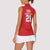Custom Mate Ma'a Tonga Heritage Women Sleeveless Polo Shirt Pacific Tribal Rugby Red Edition - Polynesian Pride