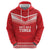 Custom Mate Ma'a Tonga Heritage Zip Hoodie Pacific Tribal Rugby Red Edition - Polynesian Pride