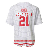 Custom Mate Ma'a Tonga Heritage Baseball Jersey Pacific Tribal Rugby White Edition - Polynesian Pride