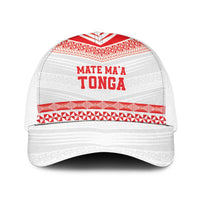 Mate Ma'a Tonga Heritage Baseball Net Cap Pacific Tribal Rugby White Edition - Polynesian Pride