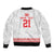 Custom Mate Ma'a Tonga Heritage Bomber Jacket Pacific Tribal Rugby White Edition - Polynesian Pride