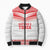 Custom Mate Ma'a Tonga Heritage Bomber Puffer Jacket Pacific Tribal Rugby White Edition - Polynesian Pride