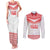 Custom Mate Ma'a Tonga Heritage Couples Matching Tank Maxi Dress and Long Sleeve Button Shirt Pacific Tribal Rugby White Edition - Polynesian Pride