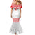 Custom Mate Ma'a Tonga Heritage Family Matching Mermaid Dress and Hawaiian Shirt Pacific Tribal Rugby White Edition - Polynesian Pride