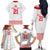 Custom Mate Ma'a Tonga Heritage Family Matching Off The Shoulder Long Sleeve Dress and Hawaiian Shirt Pacific Tribal Rugby White Edition - Polynesian Pride