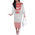 Custom Mate Ma'a Tonga Heritage Family Matching Off The Shoulder Long Sleeve Dress and Hawaiian Shirt Pacific Tribal Rugby White Edition - Polynesian Pride
