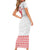 Custom Mate Ma'a Tonga Heritage Family Matching Short Sleeve Bodycon Dress and Hawaiian Shirt Pacific Tribal Rugby White Edition - Polynesian Pride