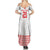 Custom Mate Ma'a Tonga Heritage Family Matching Summer Maxi Dress and Hawaiian Shirt Pacific Tribal Rugby White Edition - Polynesian Pride