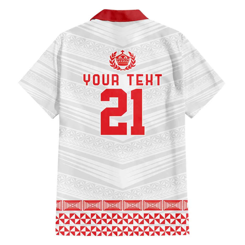 Custom Mate Ma'a Tonga Heritage Hawaiian Shirt Pacific Tribal Rugby White Edition - Polynesian Pride
