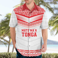 Custom Mate Ma'a Tonga Heritage Hawaiian Shirt Pacific Tribal Rugby White Edition - Polynesian Pride