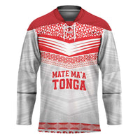 Custom Mate Ma'a Tonga Heritage Hockey Jersey Pacific Tribal Rugby White Edition - Polynesian Pride