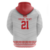 Custom Mate Ma'a Tonga Heritage Hoodie Pacific Tribal Rugby White Edition - Polynesian Pride