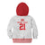 Custom Mate Ma'a Tonga Heritage Kid Hoodie Pacific Tribal Rugby White Edition - Polynesian Pride