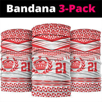 Custom Mate Ma'a Tonga Heritage Neck Gaiter Pacific Tribal Rugby White Edition - Polynesian Pride