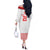 Custom Mate Ma'a Tonga Heritage Off The Shoulder Long Sleeve Dress Pacific Tribal Rugby White Edition - Polynesian Pride