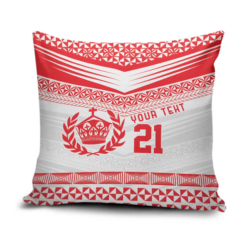 Custom Mate Ma'a Tonga Heritage Pillow Cover Pacific Tribal Rugby White Edition - Polynesian Pride