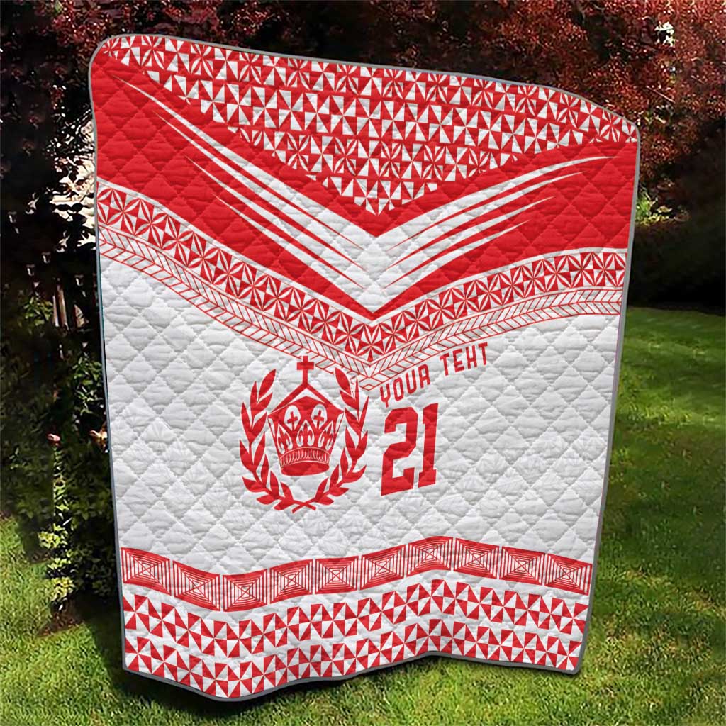 Custom Mate Ma'a Tonga Heritage Quilt Pacific Tribal Rugby White Edition - Polynesian Pride