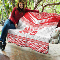 Custom Mate Ma'a Tonga Heritage Quilt Pacific Tribal Rugby White Edition - Polynesian Pride