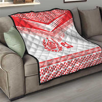 Custom Mate Ma'a Tonga Heritage Quilt Pacific Tribal Rugby White Edition - Polynesian Pride