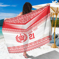 Custom Mate Ma'a Tonga Heritage Sarong Pacific Tribal Rugby White Edition - Polynesian Pride