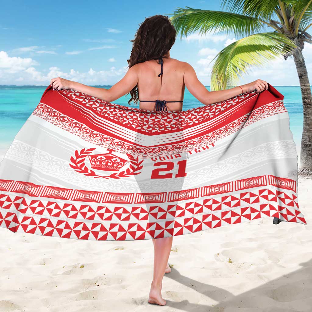 Custom Mate Ma'a Tonga Heritage Sarong Pacific Tribal Rugby White Edition - Polynesian Pride