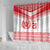 Custom Mate Ma'a Tonga Heritage Shower Curtain Pacific Tribal Rugby White Edition - Polynesian Pride