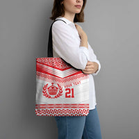 Custom Mate Ma'a Tonga Heritage Tote Bag Pacific Tribal Rugby White Edition - Polynesian Pride