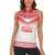 Custom Mate Ma'a Tonga Heritage Women Sleeveless Polo Shirt Pacific Tribal Rugby White Edition - Polynesian Pride