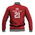 Custom Pacific Rugby Spirit Baseball Jacket Tonga Ngatu Pride Red Edition - Polynesian Pride