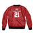Custom Pacific Rugby Spirit Bomber Jacket Tonga Ngatu Pride Red Edition - Polynesian Pride