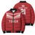 Custom Pacific Rugby Spirit Bomber Puffer Jacket Tonga Ngatu Pride Red Edition - Polynesian Pride