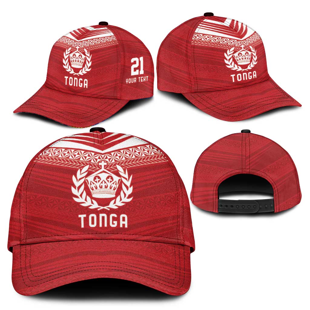 Custom Pacific Rugby Spirit Classic Cap Tonga Ngatu Pride Red Edition - Polynesian Pride