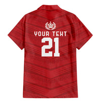 Custom Pacific Rugby Spirit Family Matching Mermaid Dress and Hawaiian Shirt Tonga Ngatu Pride Red Edition - Polynesian Pride