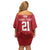 Custom Pacific Rugby Spirit Family Matching Off Shoulder Short Dress and Hawaiian Shirt Tonga Ngatu Pride Red Edition - Polynesian Pride