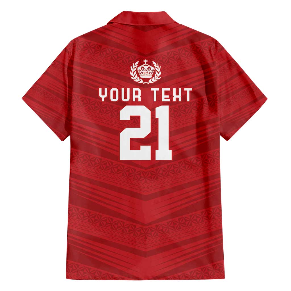 Custom Pacific Rugby Spirit Hawaiian Shirt Tonga Ngatu Pride Red Edition - Polynesian Pride