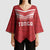 Custom Pacific Rugby Spirit Kimono Sleeve Blouse Tonga Ngatu Pride Red Edition - Polynesian Pride