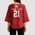 Custom Pacific Rugby Spirit Kimono Sleeve Blouse Tonga Ngatu Pride Red Edition - Polynesian Pride