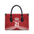 Custom Pacific Rugby Spirit Leather Bag Tonga Ngatu Pride Red Edition - Polynesian Pride