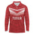 Custom Pacific Rugby Spirit Long Sleeve Polo Shirt Tonga Ngatu Pride Red Edition - Polynesian Pride
