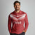 Custom Pacific Rugby Spirit Long Sleeve Polo Shirt Tonga Ngatu Pride Red Edition - Polynesian Pride