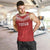 Custom Pacific Rugby Spirit Men Tank Top Tonga Ngatu Pride Red Edition - Polynesian Pride