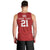 Custom Pacific Rugby Spirit Men Tank Top Tonga Ngatu Pride Red Edition - Polynesian Pride